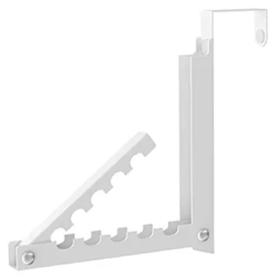 Immagine prodotto di INF Appendiabiti pieghevole da porta a doppia anta - Appendiabiti in metallo pieghevole a 10 ganci, bianco, salvaspazio, portatile, per vestiti e borse