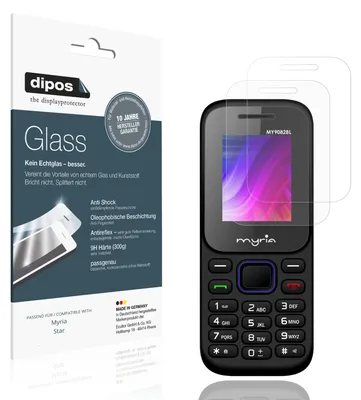 Produktbild von 2x Schutzfolie für Myria Star matt - Anti-Shock 9H Folie dipos Glass Kunststoffglas