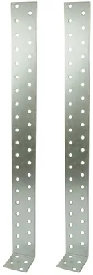 Image de Lot de 2 supports d'ancrage pour structures en bois - 400 x 40 x 40 mm