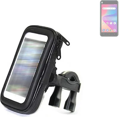 Produktbild von K-S-Trade Fahrrad-Halterung kompatibel mit BLU Studio X10 2022 Handy-Halterung Halter Lenkstange Fahrradhalterung Motorrad Bike Mount Wasserabweisend