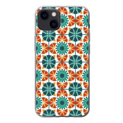 Produktbild von MuchoWow® Handyhülle Schutzhülle Hülle für iPhone 13 Ein symmetrisches Muster aus dem marokkanischen Mosaik Silikon Softcase Handy Hülle - Karteninhaber