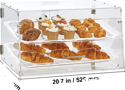 Zdjęcie produktu dla Gablota na słodycze, przezroczysty akryl, konstrukcja z podwójnymi drzwiami, zdejmowana