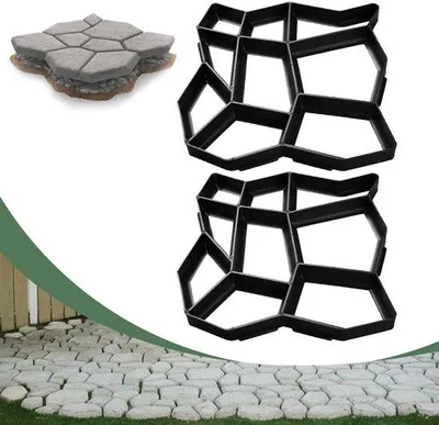 Zdjęcie produktu dla 2 sztuki płyt z tworzywa sztucznego do mocowania w betonie – praktyczne rozwiązanie do tworzenia ścieżek w ogrodzie, odporne na warunki atmosferyczne i korozję