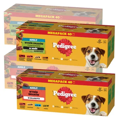 Produktbild von Pedigree Geschmacksauswahl 160x100g Beutel Nassfutter für Hunde Soße und Gelee