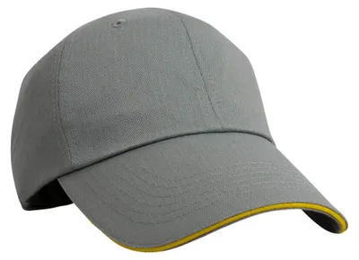 Produktbild von Result Headwear - Baseball-Mütze FK3281 (Einheitsgröße) (Grau/Gelb)