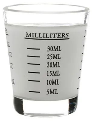 Produktbild von Schnapsglas-Messbecher, Espresso-Jigger mit Skala, schwere Glasbecher für Küchenbar-Zubehör, Backen und Kochen