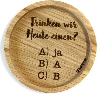 Produktbild von holzpost Untersetzer ABC Eiche 11,2cm