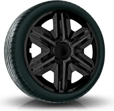 Produktbild von NRM Radkappen ACTION, Schwarz 15" Zoll. (4 x Universal Radzierblenden/Radkappen)