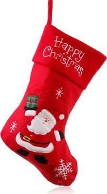 Produktbild von Weihnachtsstrumpf 40cm mit Weinachtsmann