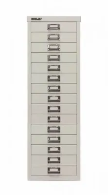Produktbild von Schubladenschrank MultiDrawer lichtgrau H860xB279xT380mm 15 Schubl