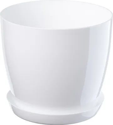 Obrázok produktu pre KADAX "Turi" kvetináč, kvetináč s podšálkou, 23 cm, biely