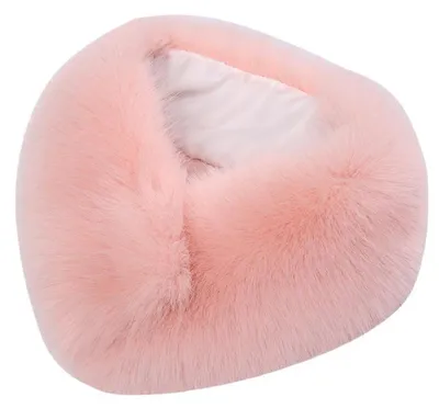 Produktbild von Breiter, warmer Winterschal mit Clipverschluss, einfarbig, aus Kunstpelz, modisches Accessoire für Damen, Halswärmer