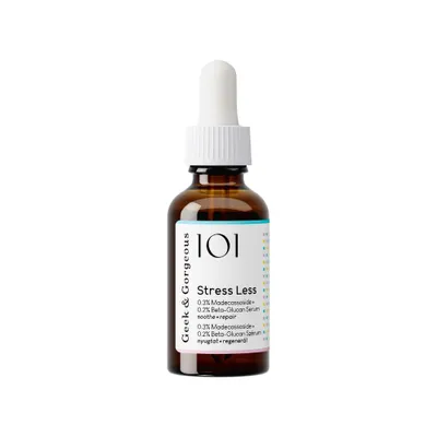 Obrázok produktu pre Geek & Gorgeous - Stress Less Beta Glukan + Madecassoside, 30ml - Gélové sérum na tvár s beta-glukánom a madecassosidom