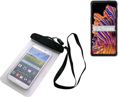 Produktbild von K-S-Trade Schutz Hülle Handy Hülle Kompatibel mit Samsung Galaxy XCover Pro Beach Bag wasserdicht 16cm x 10cm Schutzhülle Staub Sand Flachwasser