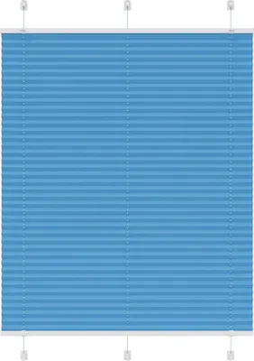 Image de Store plissé bleu 110x100 cm largeur du tissu 109,4cm polyester