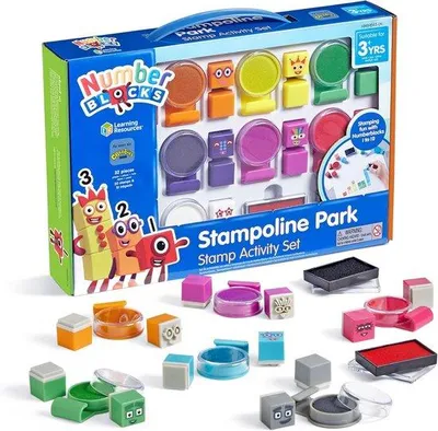 Produktbild von Famanu Stempel- und Farbsatz für Kinder - Kreative Aktivitätenset mit wiederverwendbaren Stempeln
