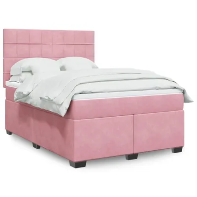 Produktbild von Maison Exclusive - Boxspringbett mit Matratze Rosa 160x200 cm Samt