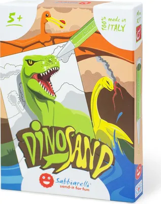 Zdjęcie produktu dla Zestaw do rysowania z drobinkami marmuru - Dinozaury