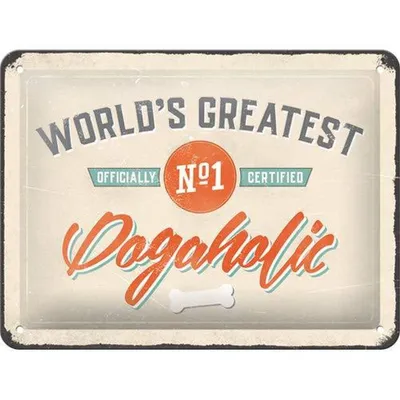 Produktbild von Nostalgic-Art - Blechschild 15x20 cm - PfotenSchild - Dogaholic