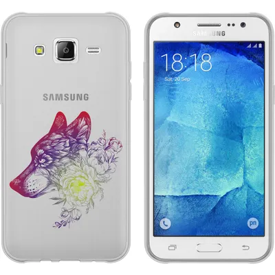 Produktbild von PhoneNatic Case kompatibel mit Samsung Galaxy J5 (2016) J510 Silikon-Hülle Floral Wolf M3-5