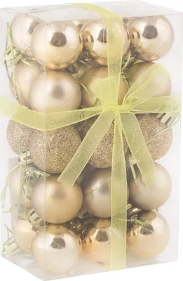 Produktbild von SPRINGOS Christbaumkugel Kunstkugel 30 Stück bruchsicher Weihnachtskugel Glitzer matt Glanz Weihnachtsdeko Weihnachten (Gold)