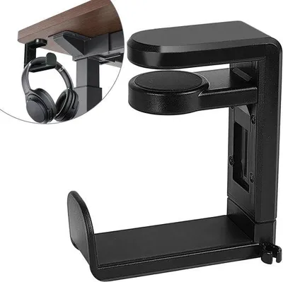 Produktbild von 2 Stück Gaming-Hoofdtelefon-Halter, Selbstklebendes Headset-Ständer für Gaming-Kopfhörer & Controller, universelle Halterung für Büro oder Wand