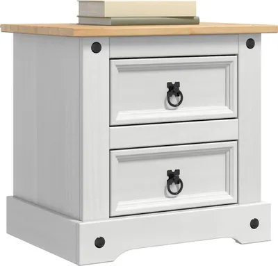 Immagine prodotto di vidaXL Comodino  Bianco 53 x 39 x 47 cm Legno massello di pino