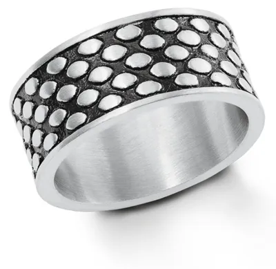 Produktbild von s.Oliver 2022632 Herren Ring Edelstahl Silber Schwarz 64 (20.4)