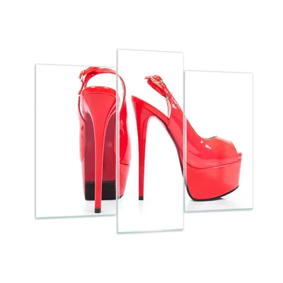 Produktbild von Bilder auf glas - Ferse Schuhe Frauen Mode - 130x100cm - Glasbilder - Wandbilder - Kunstdruck - zum Aufhängen bereit - Wanddekoration aus Glas - Glas Bilder - Wandbild auf Glas - GCB130x100-2401