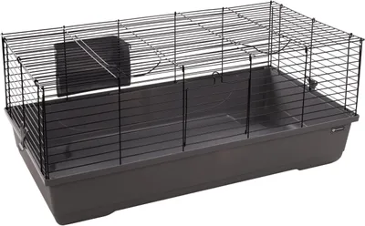 Käfig für Meerschweinchen & Zwergkaninchen, 117,5x58x42,5 cm, Grau