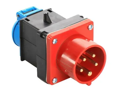 Produktbild von AS SCHWABE Adapter 400V, 16A CEE-Stecker + Schukodose (60495)