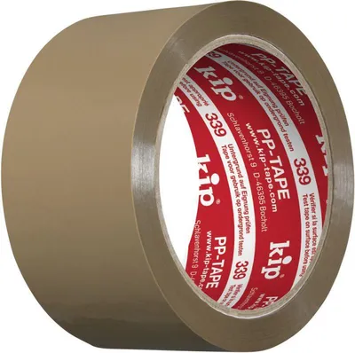 Produktbild von KIP 339 PP-Packband – braun, 28 my 50mm x 66m (36 Rollen) - 339-70