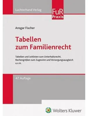 Produktbild von Tabellen zum Familienrecht