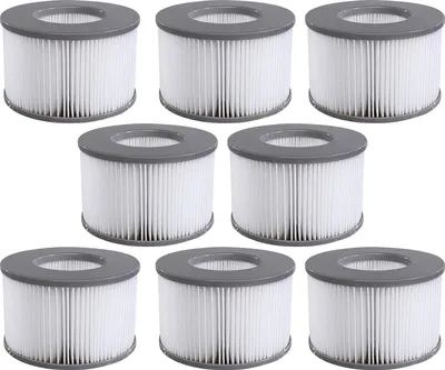 Produktbild von Packung mit 8 Ersatzfilterkartuschen fš¹r Mspa aufblasbaren Pool, Whirlpool