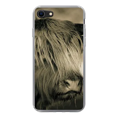 Produktbild von MuchoWow® Handyhülle Schutzhülle Hülle für iPhone 8 Schottischer Highlander - Tiere - Haare Silikon Softcase Handy Hülle - Schutzhaube
