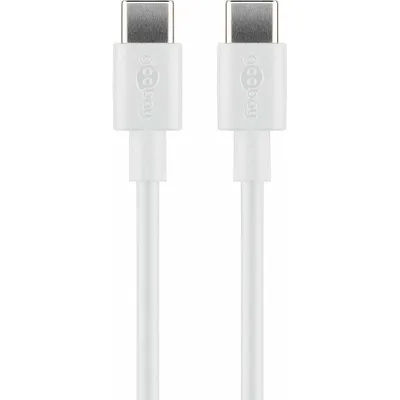 Produktbild von goobay USB C Kabel 1,0 m weiß