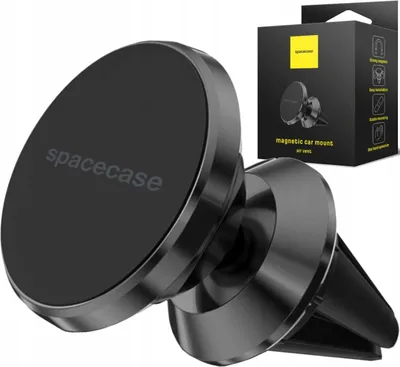 Zdjęcie produktu dla Uchwyt magnetyczny samochodowy na kratkę SPACECASE Car Holder SC02 Air Vent Magnetic Czarny