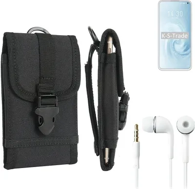 Produktbild von K-S-Trade Holster Schutz Hülle kompatibel mit Meizu 17 Pro Gürteltasche Handy Hülle Tasche outdoor Seitentasche schwarz 1x + Kopfhörer