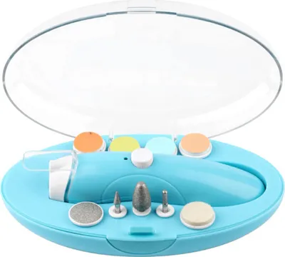 Produktbild von Youha - Elektrische Nagelfeile Baby - Baby Nagelpflege - 9 Nagelaufsätze und Schleifrollen - Sicheres Nagelpflege für Babys - Geeignet für 0-12 Monat