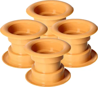 Produktbild von KOTARBAU® 4er Set Luftgitter Rund Buche aus Kunststoff für Badezimmertüren