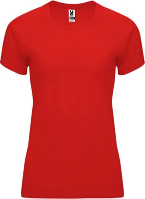 Immagine prodotto di Roly Sport CA0408 | T-shirt donna Bahrain con maniche raglan - Colore: Rosso 60 - Taglia: XXL