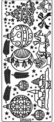 Produktbild von Kreativsticker 10x23cm Motiv 63 VE=5 Stück silber