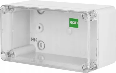 Produktbild von Wasserdichte Abzweigdose IP65 Aufputz grau mit transparentem Deckel 170x105x82mm