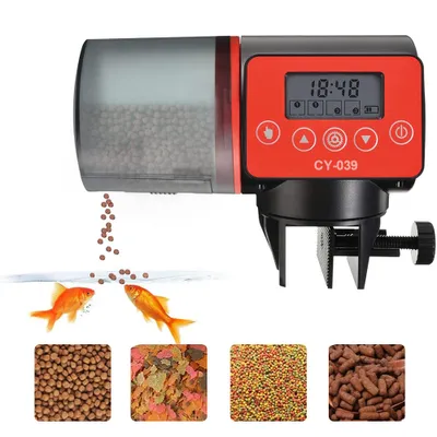 Image de Distributeur automatique de nourriture pour poissons Aquarium, Distributeur automatique de nourriture，200 ml