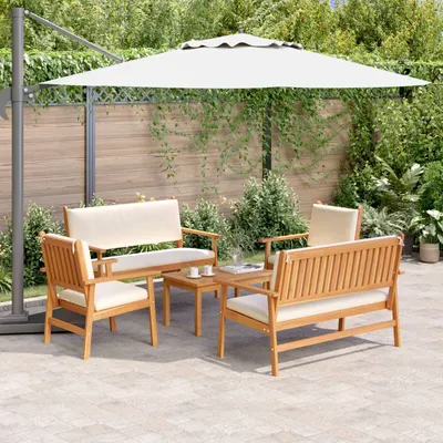 Produktbild von ZMH 5-teiliges Garten-Sofa-Set mit Kissen aus massivem Akazienholz