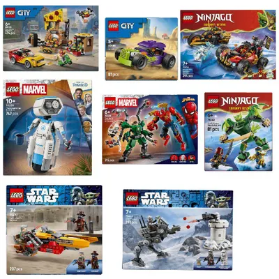 Zdjęcie produktu dla Zestaw klocków Lego dla chłopców, 25 sztuk, 8 opakowań