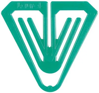Produktbild von Büroklammern Plastiklips Butterfly 50mm VE=1000 Stück grün