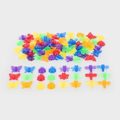 Image de TickiT Jouets éducatifs insectes colorés transparents - 96 pièces