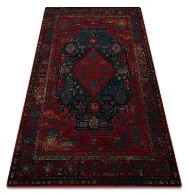 Image de Tapis en laine OMEGA HARUN bleu rouge 135x200 cm