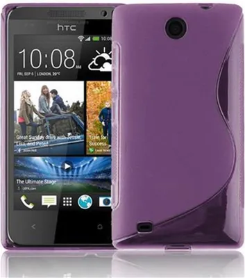 Produktbild von Cadorabo Schutzhülle für HTC Desire 300 Hülle in Lila Handyhülle Case TPU Silikon Etui